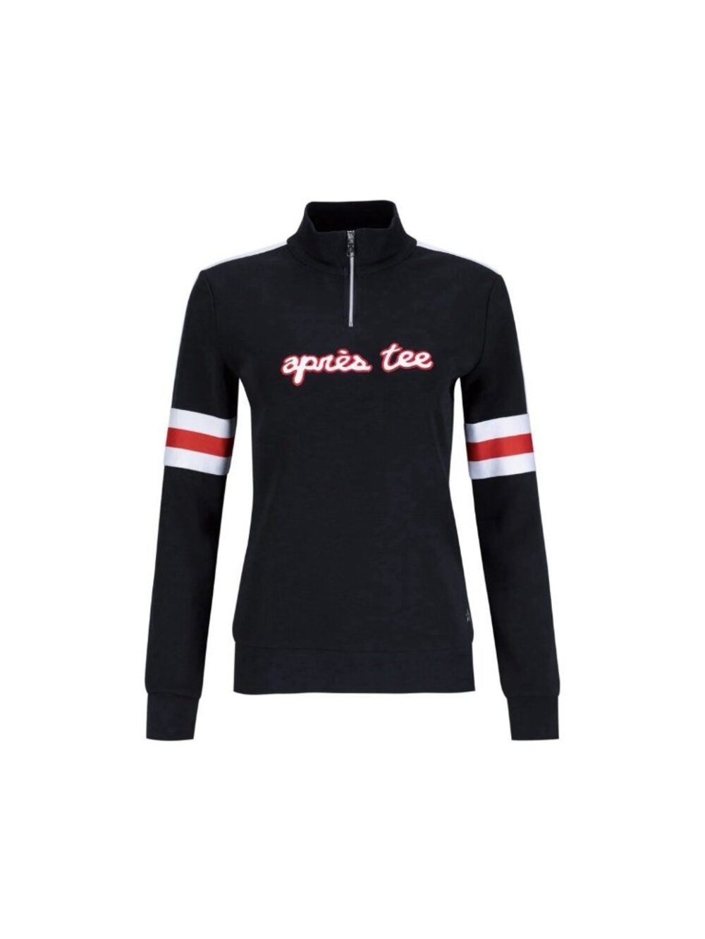 LOHLA SPORT Women's Navy Red Golf Outdoor "The Apres Tee” Sweatshirt Zip Small